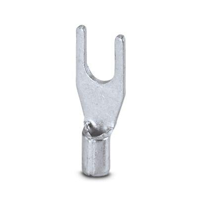 3240138 Phoenix Contact Uninsulated Fork Terminal, 20AWG to 17AWG, Silver