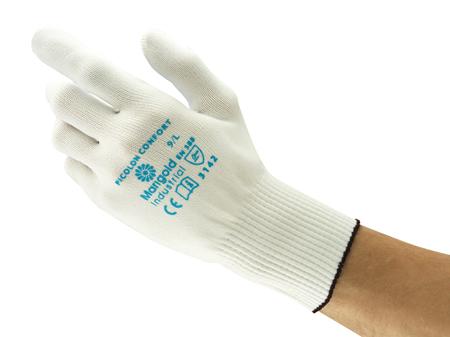 C357100 Ansell Picolon Confort Blue Polyamide Abrasion Resistant Work Gloves, Size 10, PVC Coating