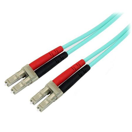 A50FBLCLC10 StarTech.com LC to LC Duplex Multi Mode OM3 Fibre Optic Cable, 50/125μm, Aqua, 10m