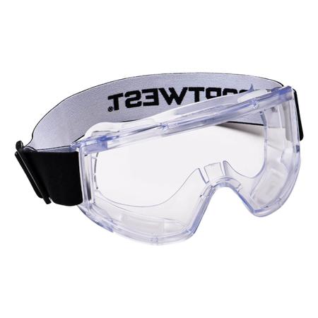 PW22CLR Portwest PW22, Scratch Resistant Safety Goggles with Clear Lenses