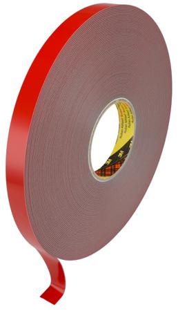 7000072416 3M 4941, 700007 Grey Foam Tape, 19mm x 33m, 1.1mm Thick