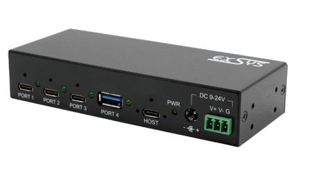 EX-12293HMS Exsys 4 Port USB 3.2  Hub, Terminal Connector Powered, 134 x 55 x 20mm