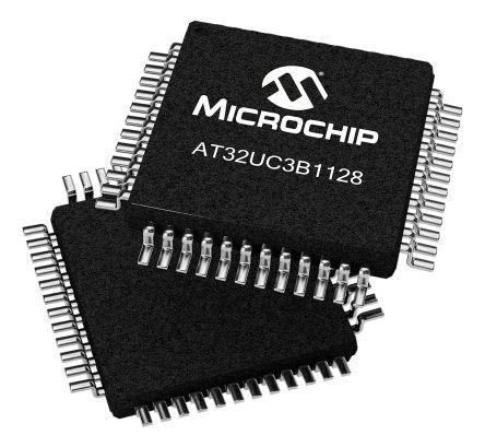 AT32UC3B1128-AUT Microchip , 32bit AVR32 Microcontroller, 60MHz, 128 kB Flash, 48-Pin TQFP