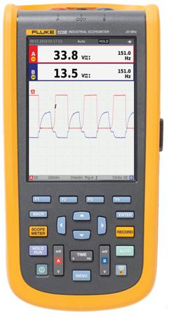 FLUKE-123B/UK Fluke 123B ScopeMeter 120B Series, 20MHz Handheld Oscilloscope, 2 Analogue Channels