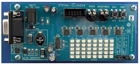 STEVAL-ILL002V4 STMicroelectronics , STEVAL LED Driver Demonstration Board for STP08DP05 for Microcontroller