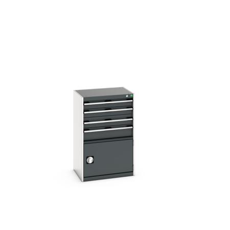 40011052.19V Bott 4 Cabinet, Steel, 1000mm x 650mm x 525mm, Anthracite Grey, Light Grey
