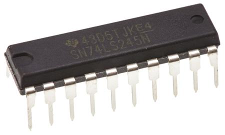 SN74LS245N Texas Instruments , 1 Bus Transceiver, 8-Bit Non-Inverting TTL, 20-Pin PDIP