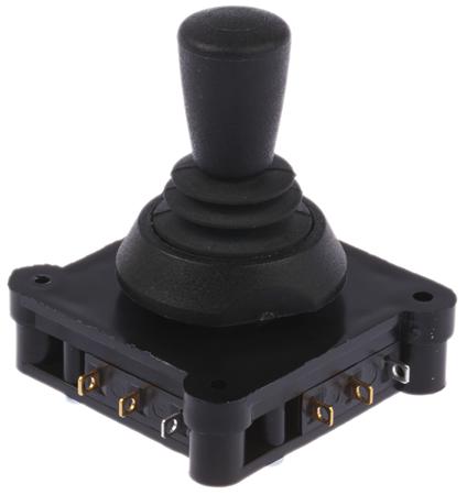 1D1-5F-15-87 Joystick Switch, 4 axes, 6 A@ 250 V ac Solder 250V ac, -20 → +50°C
