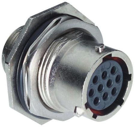 UT0W7106SH6 Souriau Sunbank by Eaton, UTO 6 Way Panel Mount MIL Spec Circular Connector Receptacle, Socket Contacts,Shell Size 10,