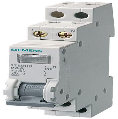 5TE8103 Siemens 1 Pole Panel Mount Isolator Switch - 20A Maximum Current, 0.7W Power Rating