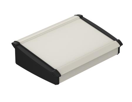 92385300.HMT1 Bopla Alu-Topline Series Natural Anodized ABS, Aluminium Desktop Enclosure, Sloped Front, 232.60 x 300 x 86.20mm