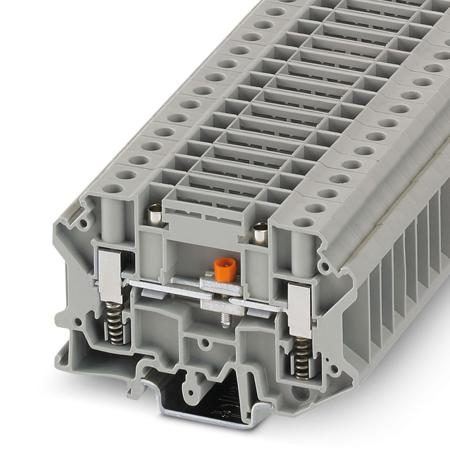 3070311 Phoenix Contact USST 6-T/SB-P Series Grey Test Disconnect Terminal Block, 6mm², 1-Level, Screw Termination