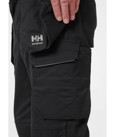 77521_990-D108 Helly Hansen Manchester Black Men's Cotton, Polyester Lightweight, Stretchy Work Trousers 42in, 106cm Waist