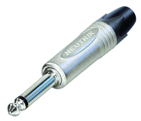 NP2X Neutrik Jack Connector 6.35 mm Cable Mount Mono Plug, 2Pole 15A