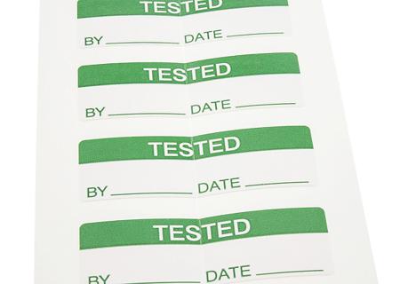450-6394 RS PRO Adhesive Pre-Printed Adhesive Label-Tested-. Quantity: 170
