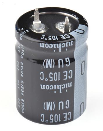 LGU2G101MELZ Nichicon 100μF Aluminium Electrolytic Capacitor 400V dc, Snap-In -