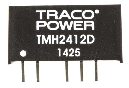 TMH-2412D TRACOPOWER TMH 2W Isolated DC-DC Converter Through Hole, Vin 21.6 → 26.4 V dc, Vout ±12V dc