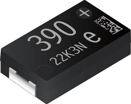 EEFKX0E391RE Panasonic 390μF Surface Mount Polymer Capacitor, 2.5V