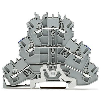 2002-3218 WAGO TOPJOB S Series Multi Level Terminal Block, 2.5mm², 3-Level, Push In Termination, ATEX, CSA, IECEx