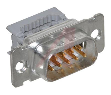 8209-6000 3M 8200 9 Way Right Angle Cable Mount D-sub Connector Plug, 1.27mm Pitch
