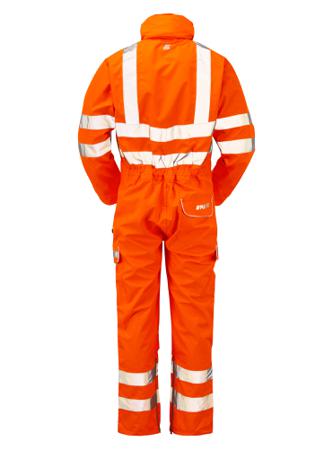 PR505T-2XL PULSAR Orange Reusable Hi Vis Overalls, XXL