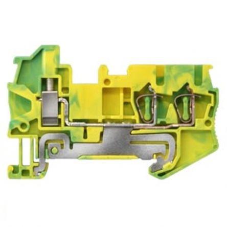 8WH2103-3BF07 Siemens 8WH Series Green, Yellow Din Rail Terminal, 2.5mm², 1-Level, Spring Termination, CSA
