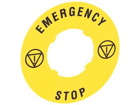 LPXAU115 Lovato Disc for Use with 22 mm Push Button Switch, Emergency Stop
