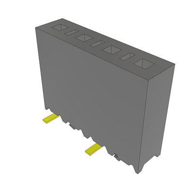 SSM-104-L-SV-LC Samtec SSM Series Vertical Surface Mount PCB Socket, 4-Contact, 1-Row, 2.54mm Pitch, SMT Termination