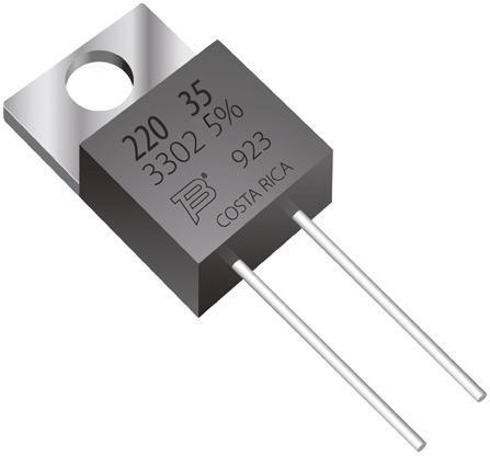 PWR220T-35-25R0J Bourns Thick Film Fixed Resistor TO-220 Case 25Ω 5% 35W ±100ppm/°C