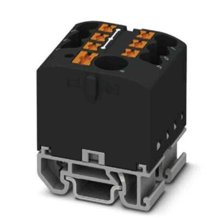 3274180 Phoenix Contact Distribution Block, 7 Way, 4mm², 24A, 690 V, Black