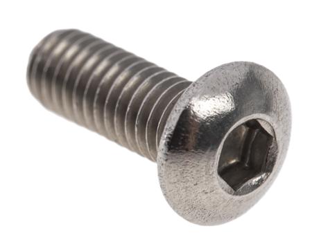 183-8597 RS Pro, M3 Hex Socket Button Screw Stainless Steel x 8mm
