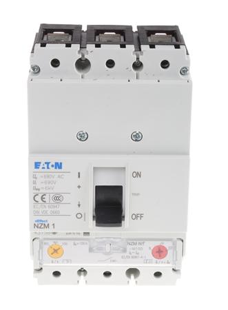 265722 NZMN1-M100 Eaton, xEnergy MCCB 1P 100A, Breaking Capacity 50 kA, Fixed Mount