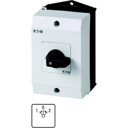 207103-T0-2-8215-I1 Eaton, 2P 3 Position 45° Changeover Cam Switch, 690V (Volts), 20A, Short Thumb Grip Actuator