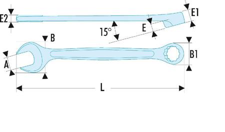 440-36 Facom Metric 36 mm Chrome Combination Spanner