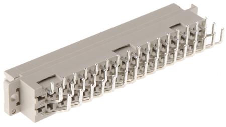 09062486836 HARTING 09 06 48 Way 5.08mm Pitch, Type F Class C2, 3 Row, Right Angle DIN 41612 Connector, Socket