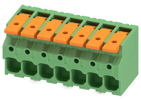 1098172 Phoenix Contact 5-ZB, LPT 6/ 7-7 Series PCB Terminal Block, 7-Contact, 7.5mm Pitch, PCB Mount, 1-Row, PCB Termination