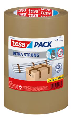 51124-00008-01 Tesa TESAPACK Brown Packing Tape, 66mm x 50mm