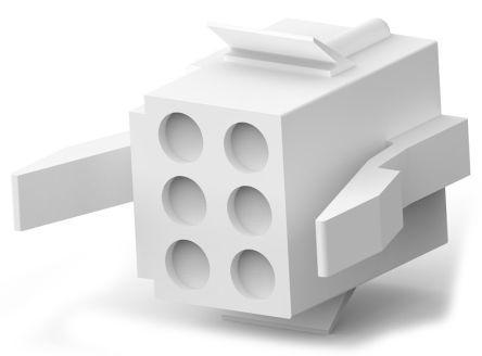 1-171196-0 TE Connectivity Commercial MATE-N-LOK Series 6 Way 2 Row Male Straight PCB Housing