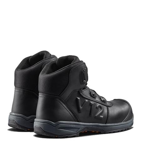 V2520 V12 Footwear Valiant IGS Black Fibreglass Toe Capped Men's Safety Boots, UK 6, EU 39