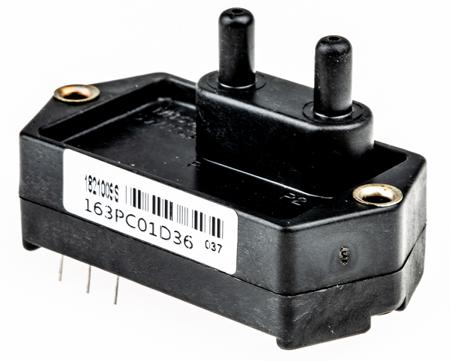 163PC01D36 Honeywell Differential Pressure Sensor, 5in wg Max Pressure Reading , 8 V dc