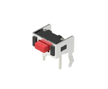 SKHLLFA010 Red Button Tactile Switch, Single Pole Single Throw (SPST) 50 mA Snap-In
