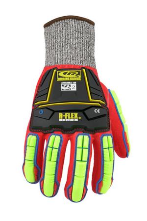 068-07 Ansell Ringers R-068 Red HPPE Abrasion Resistant, Cut Resistant Gloves, Size 7, Nitrile Coating