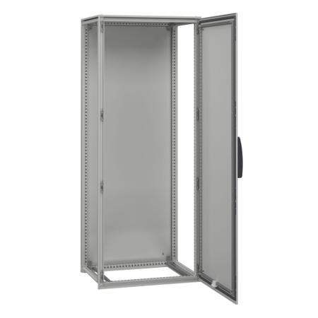 NSYSFN20850 Schneider Electric PanelSeT SFN Series Galvanised Steel Single-Door-Door Floor Standing Enclosure, Plain Door Door,