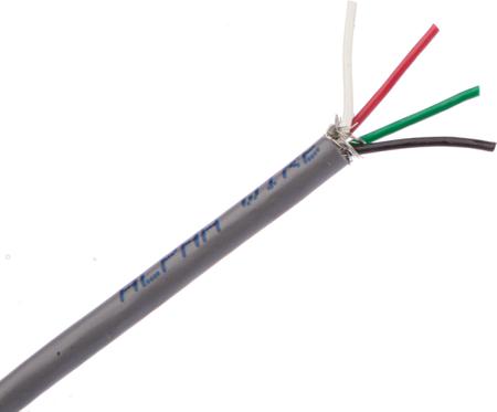 3304 SL001 Alpha Wire Alpha Essentials Communication & Control Control Cable, 4 Cores, 0.09 mm² 28 AWG, Screened, 305 m, Grey