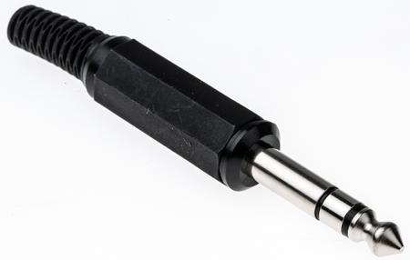 KLS 3 Lumberg Jack Connector 6.35 mm Cable Mount Stereo Plug, 3Pole 2A