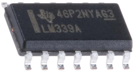 LM339ADR  Texas Instruments, Quad Comparator, Open Collector O/P, 1.3μs 3 → 28 V 14-Pin SOIC