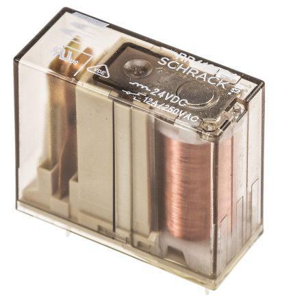 RP418024 TE Connectivity SPDT PCB Mount Non-Latching Relay, 24V dc Coil, 12 A