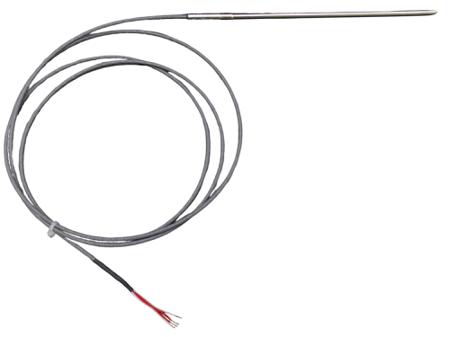 PSOT6-HT-200-PT100-CLA-1X4FILS-4LD06B03-2000 Correge PT100 RTD Sensor, 6mm Dia, 200mm Long, 4 Wire, +500°C Max