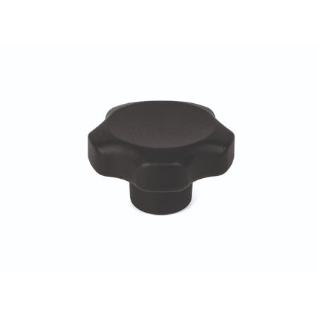 284-5449 RS PRO Black Thermoplastic Multiple Lobes Clamping Knob, M10, Female Insert