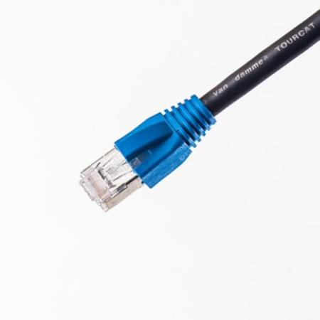 104-466-010 Van Damme104, 10m Cat6a, Black RJ45 to Male RJ45 Female, FTP, STP Shielded, Terminated